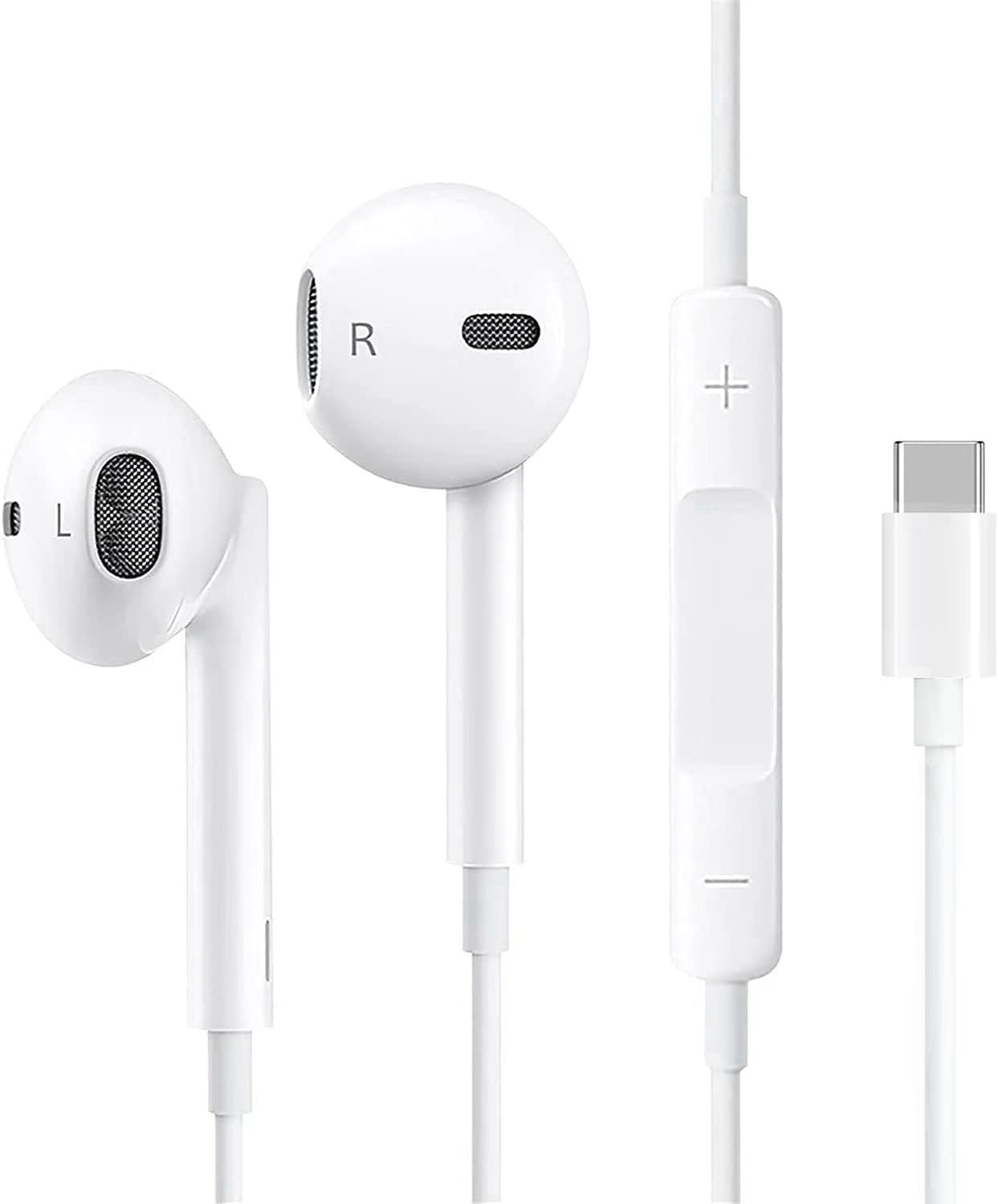 Écouteurs filaires USB-C avec micro et contrôle du volume Écouteurs filaires USB-C avec micro et contrôle du volume